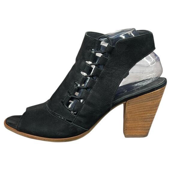 Paul Green Women’s Mindy Black Open Toe Block Heel Sandal Size 6.5 US 9 - Picture 3 of 13